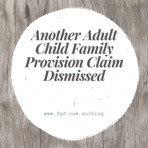 Adult Child Family Provision